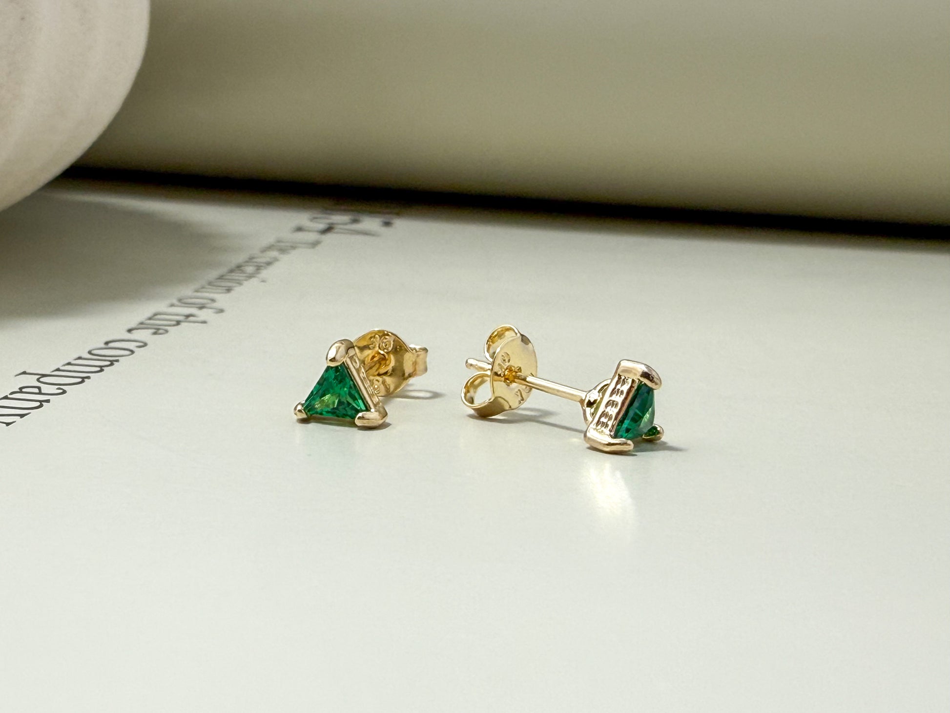 Velani Jewelry Trillion CZ Stud Earrings