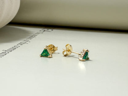 Velani Jewelry Trillion CZ Stud Earrings