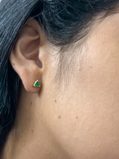 Velani Jewelry Trillion CZ Stud Earrings