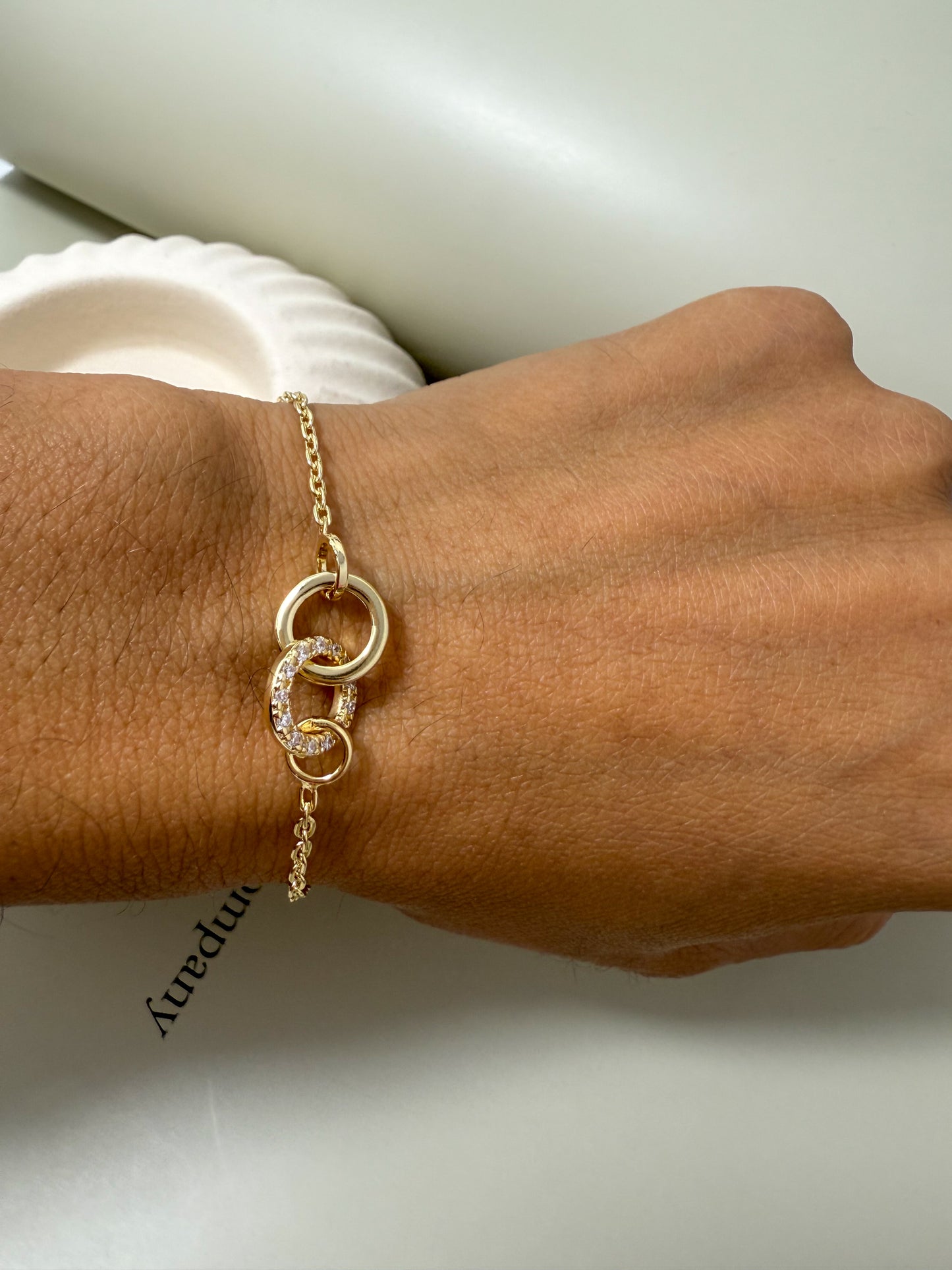 Velani Jewelry Union Gold Filled Bracelet with CZ