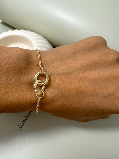 Velani Jewelry Union Gold Filled Bracelet with CZ