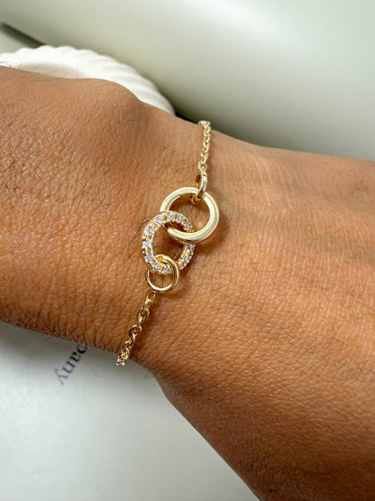 Velani Jewelry Union Gold Filled Bracelet with CZ