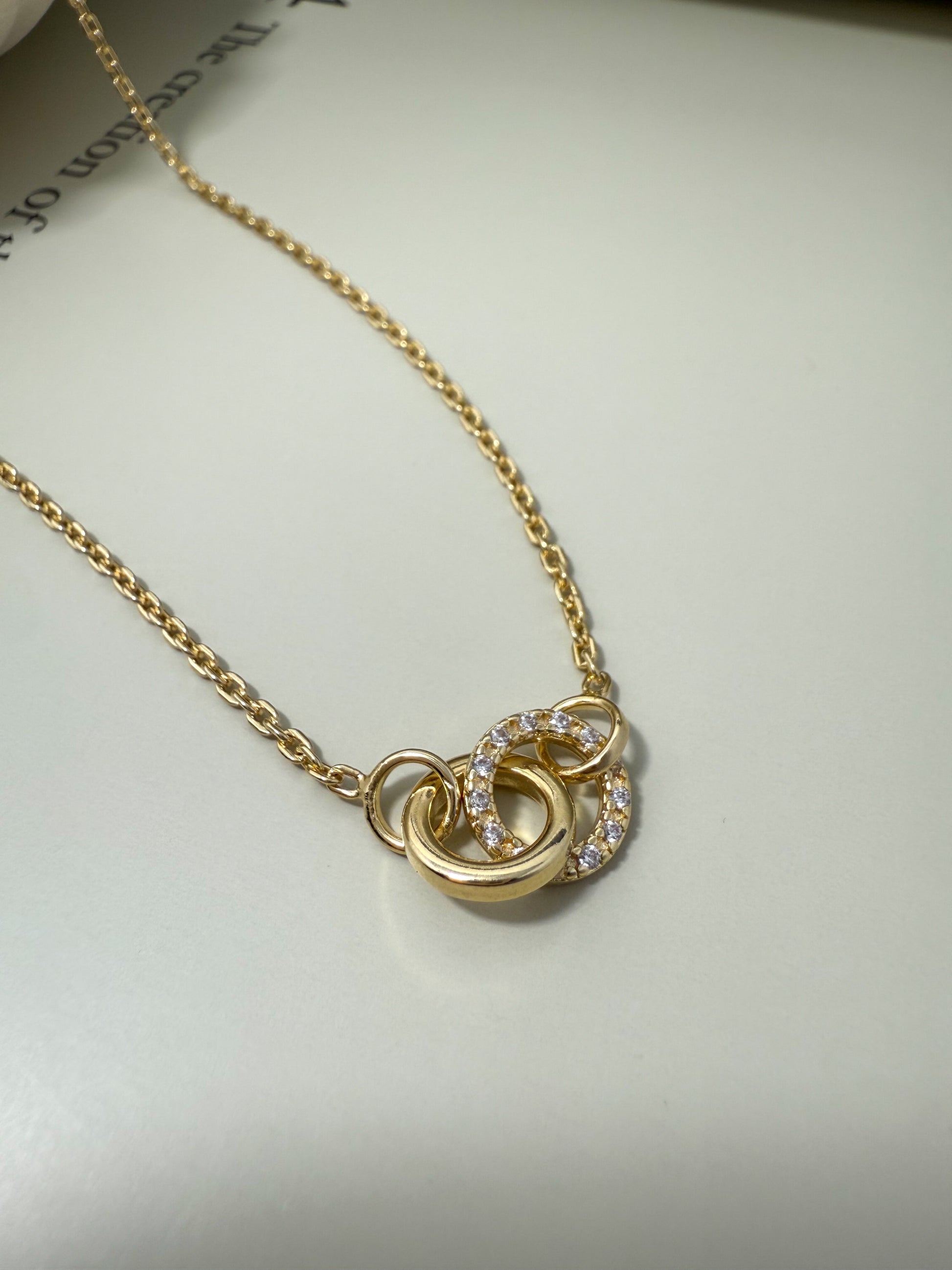Velani Jewelry Union Gold Filled Necklace with CZ