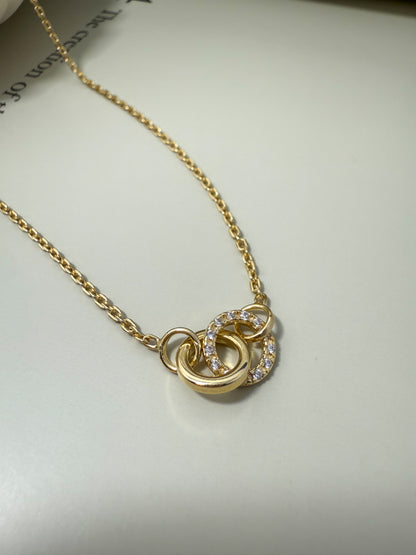 Velani Jewelry Union Gold Filled Necklace with CZ