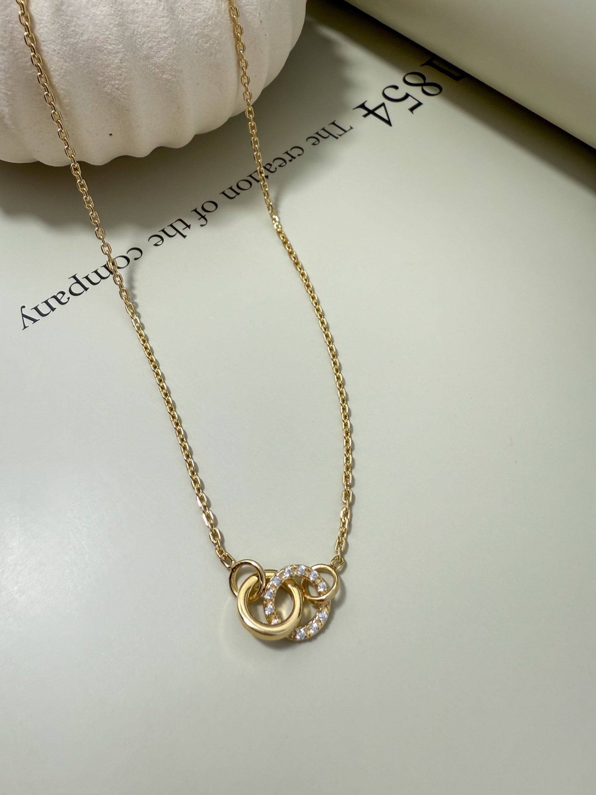 Velani Jewelry Union Gold Filled Necklace with CZ