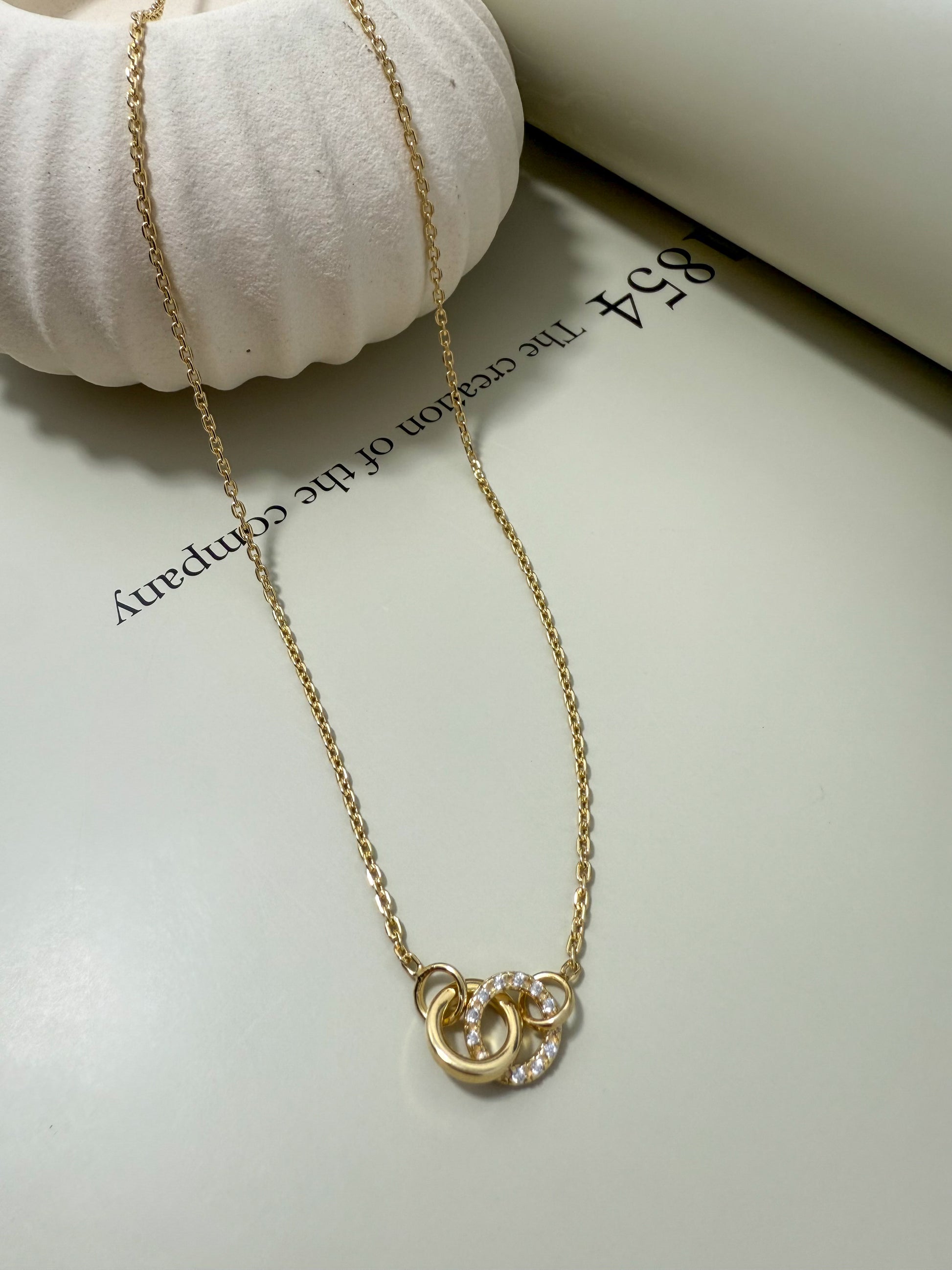 Velani Jewelry Union Gold Filled Necklace with CZ