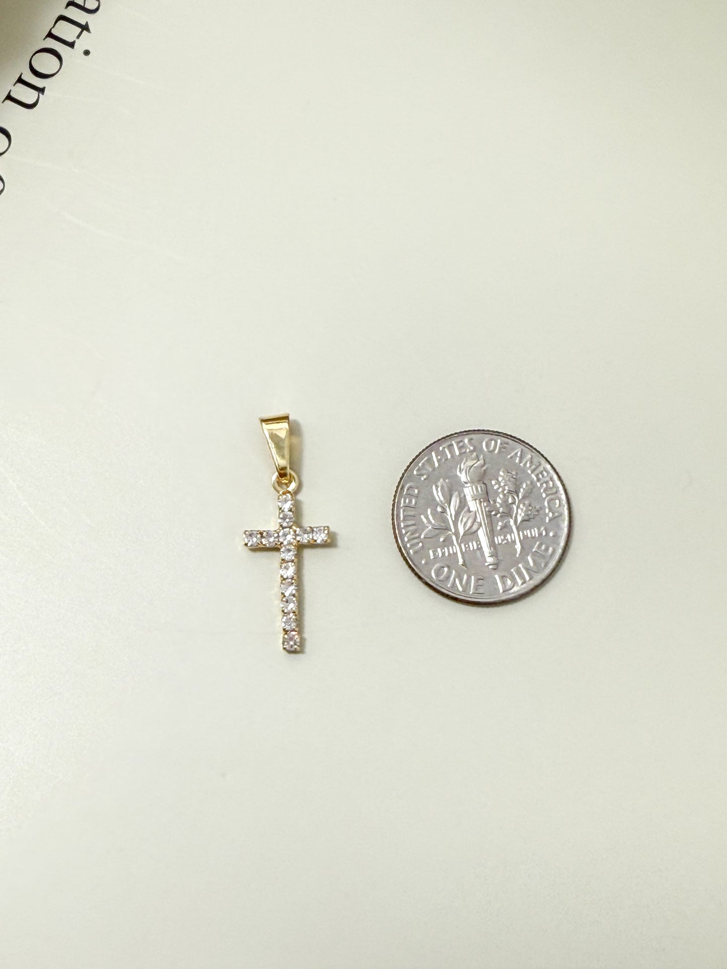 Velani Jewelry Vita Cross Pendant with CZ