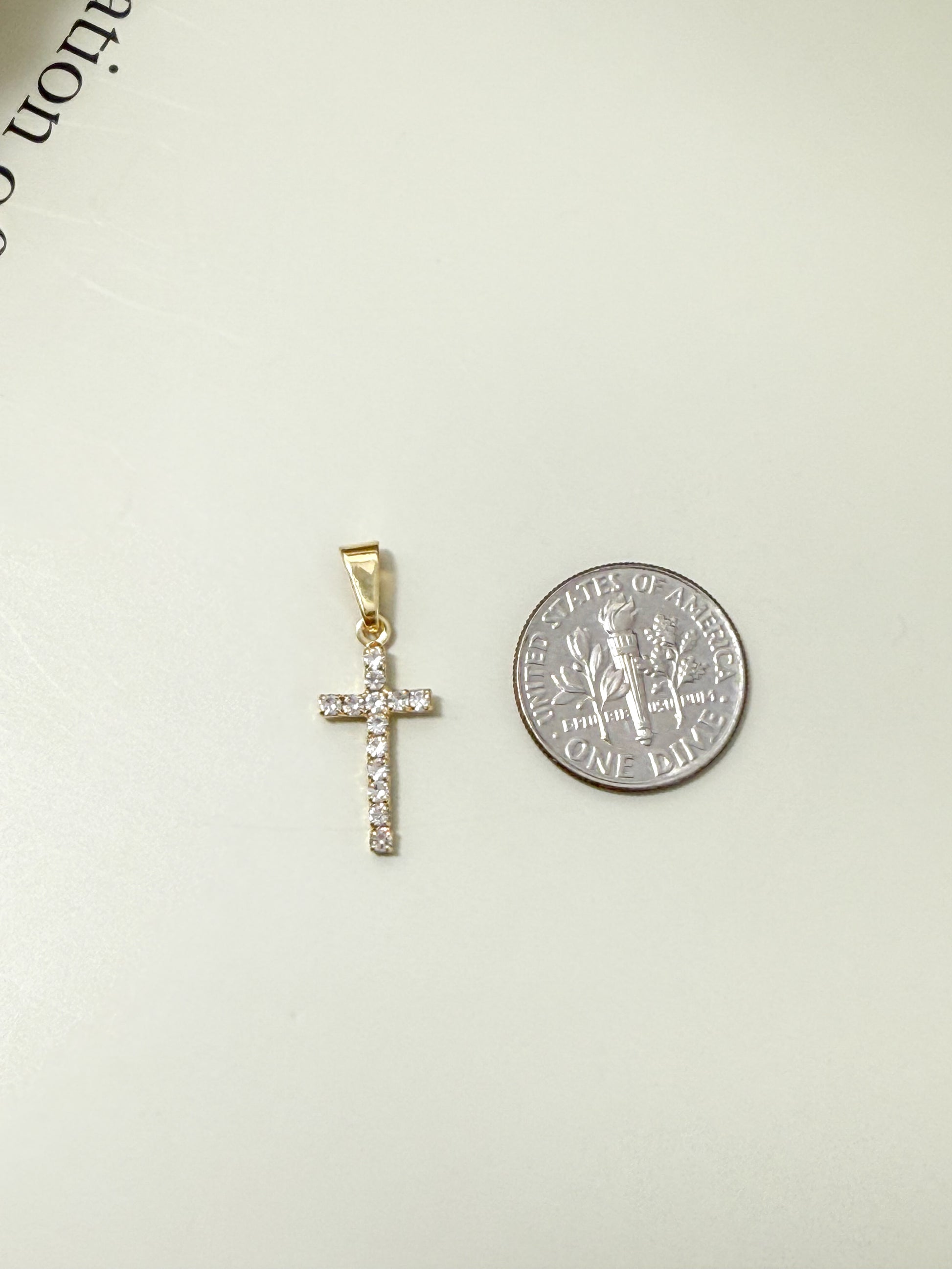 Velani Jewelry Vita Cross Pendant with CZ