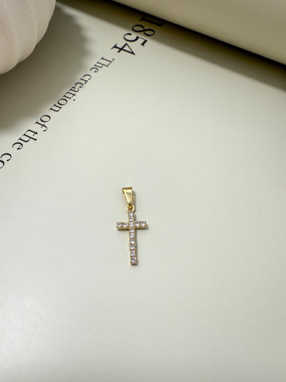 Velani Jewelry Vita Cross Pendant with CZ