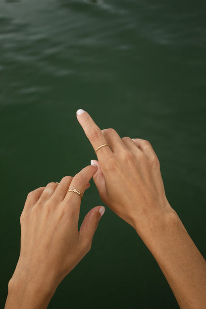 Velani Jewelry Woven Stackable Ring