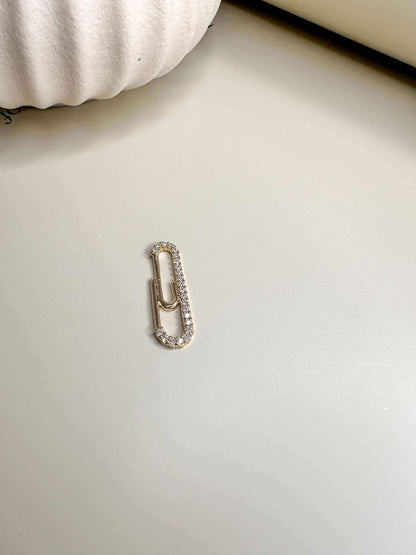 Velani Paperclip Pendant with CZ