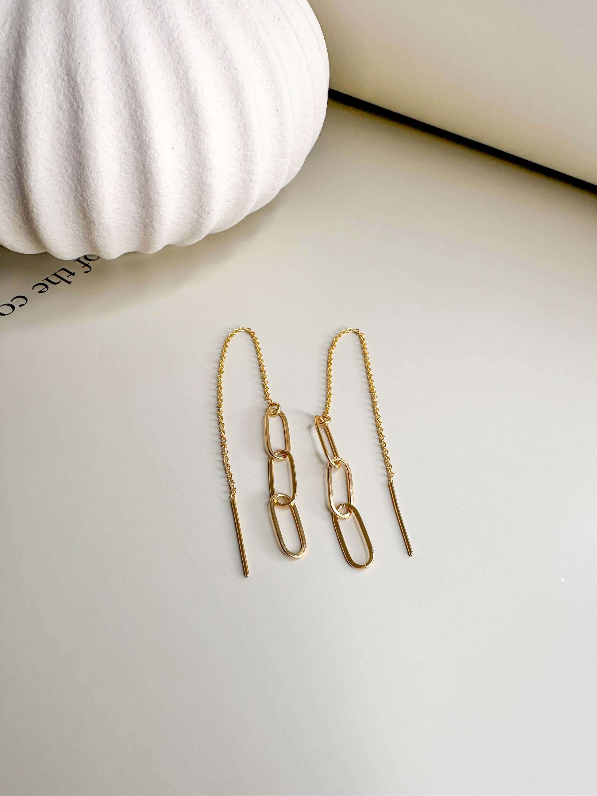 Velani Paperclip Threads Earrings