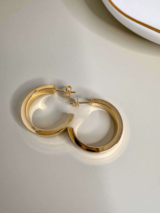 Velani Polished Half Hoop Earrings