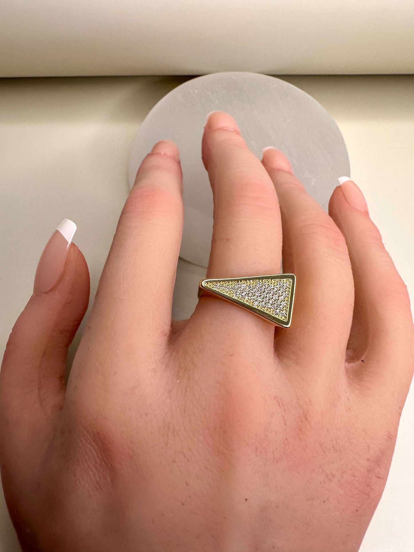 Velani Sideway Triangle Ring