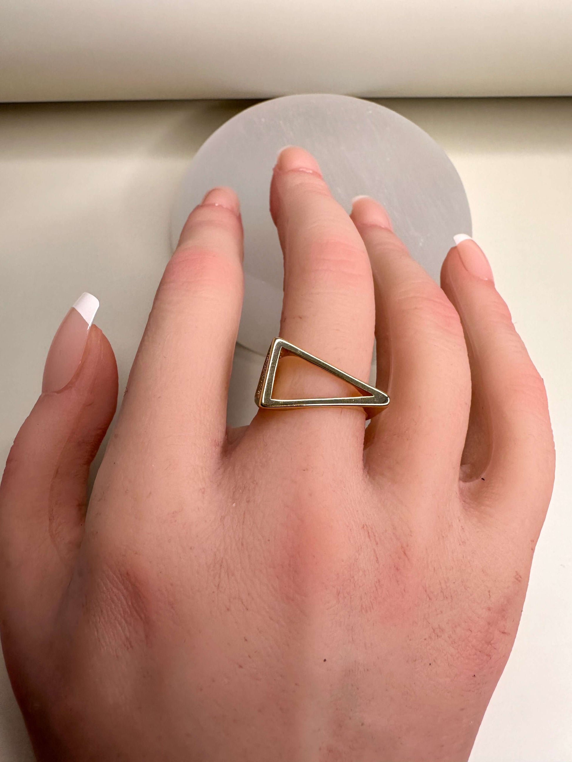 Velani Sideway Triangle Ring