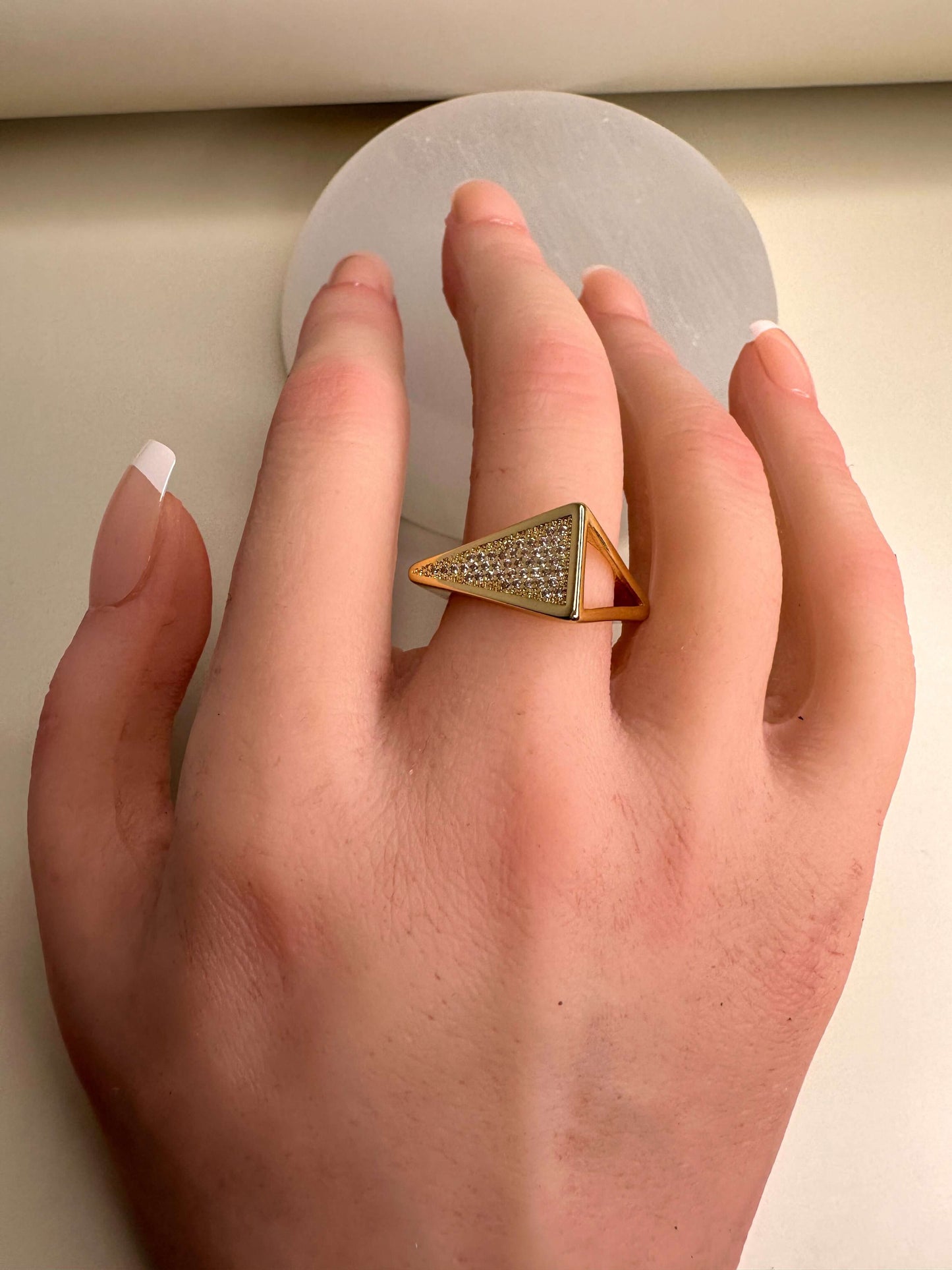 Velani Sideway Triangle Ring