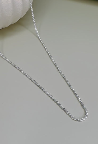 Velani Jewelry 1.5 mm Rope Chain Sterling Silver