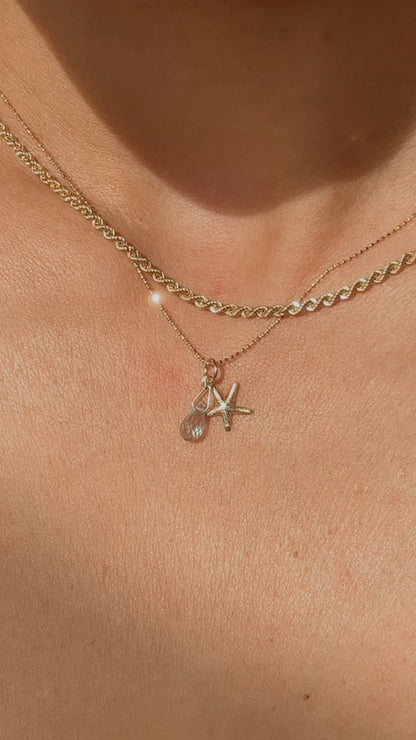 Velani Jewelry Briolette and Starfish Pendant