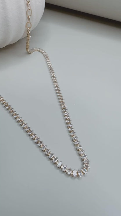 Velani Luxe Marquise CZ Tennis Necklace